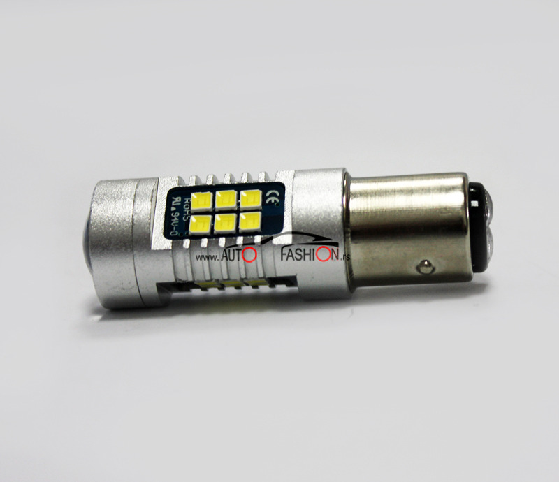 LED sijalica BA15S P21/5W CANBUS 21 smd ALU SOČIVO komad