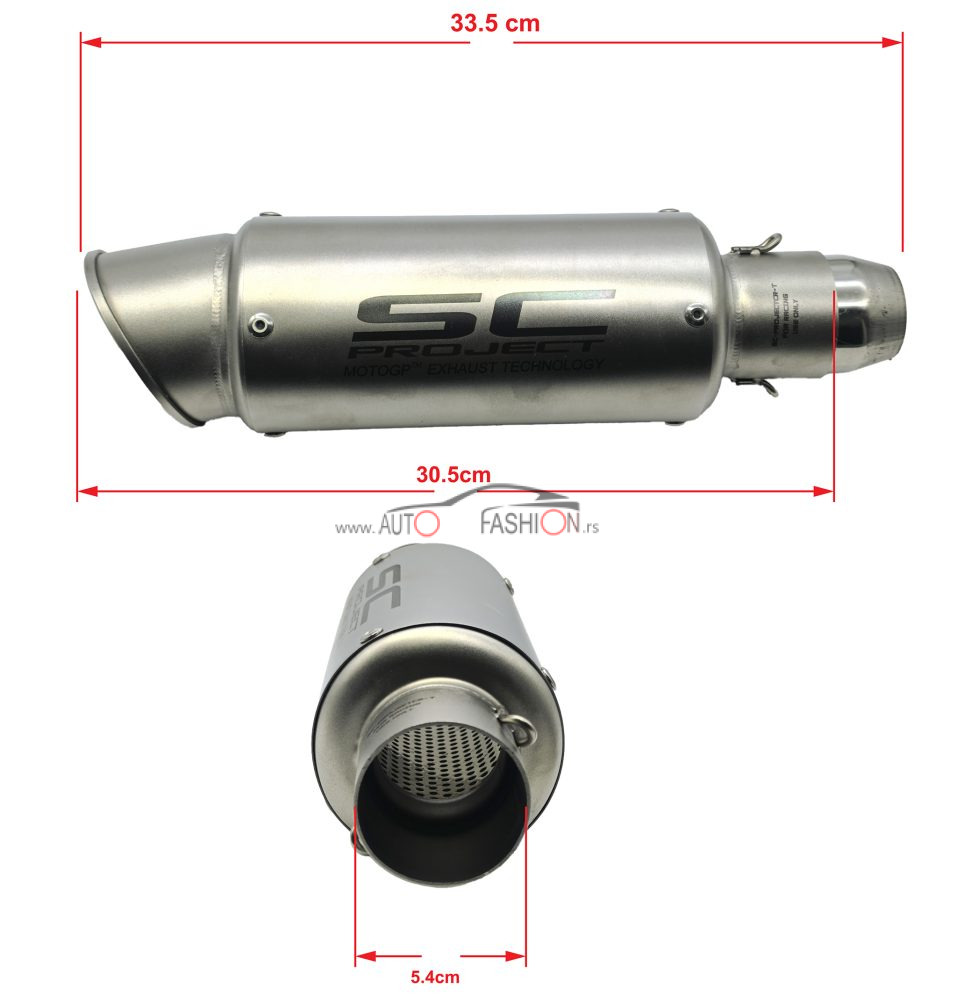 Auspuh lonac prohrom za motor SC PROJECT 30.5
