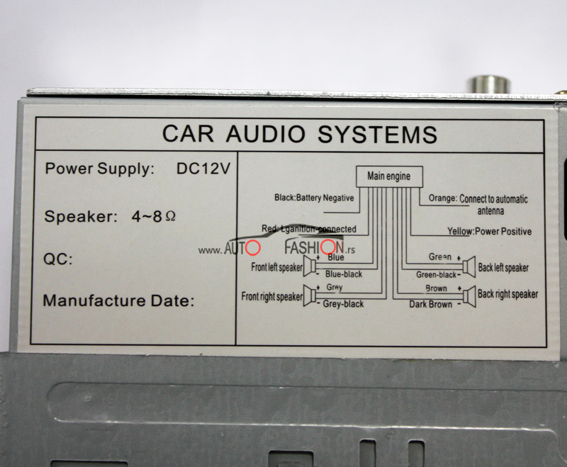 Auto radio bluetooh+USB+SD+AUX sa dzekom