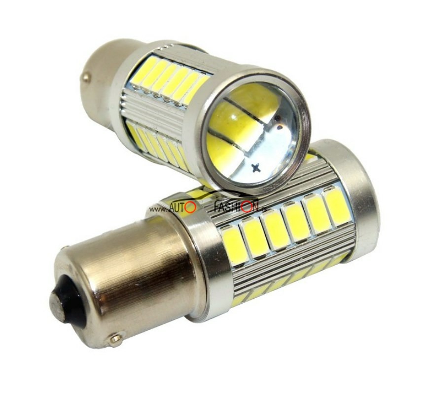 LED sijalica BA15S P21W 33 smd SOČIVO