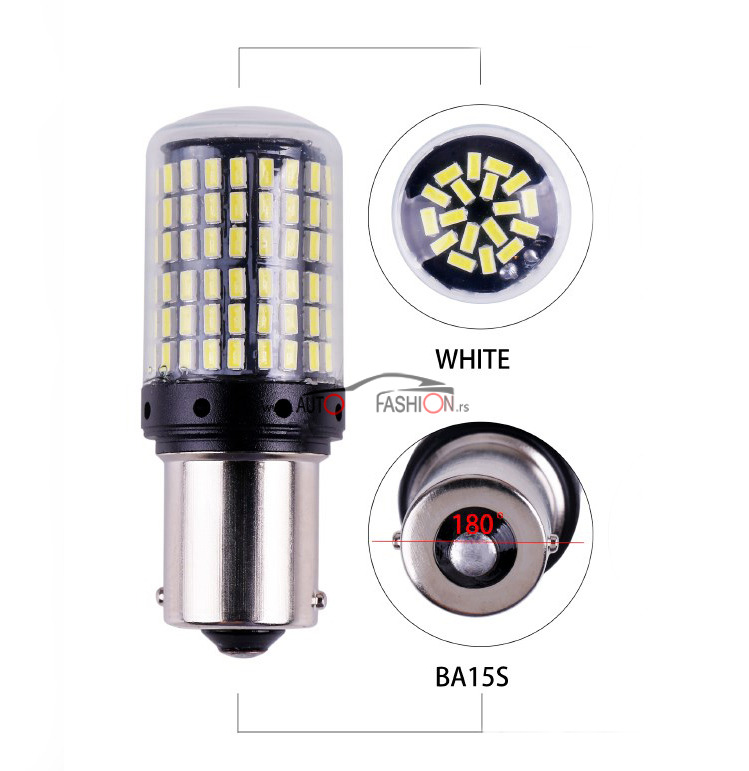 LED sijalica BA15S P21W CANBUS 144 smd PAR