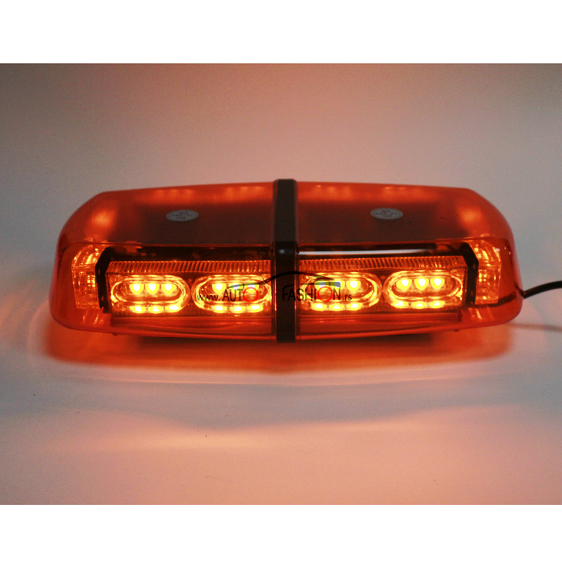 Rotacija LED BAR  12V-24V – žuta plastika