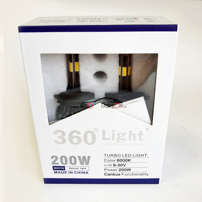 LED set H4 360° 200W 9-30V