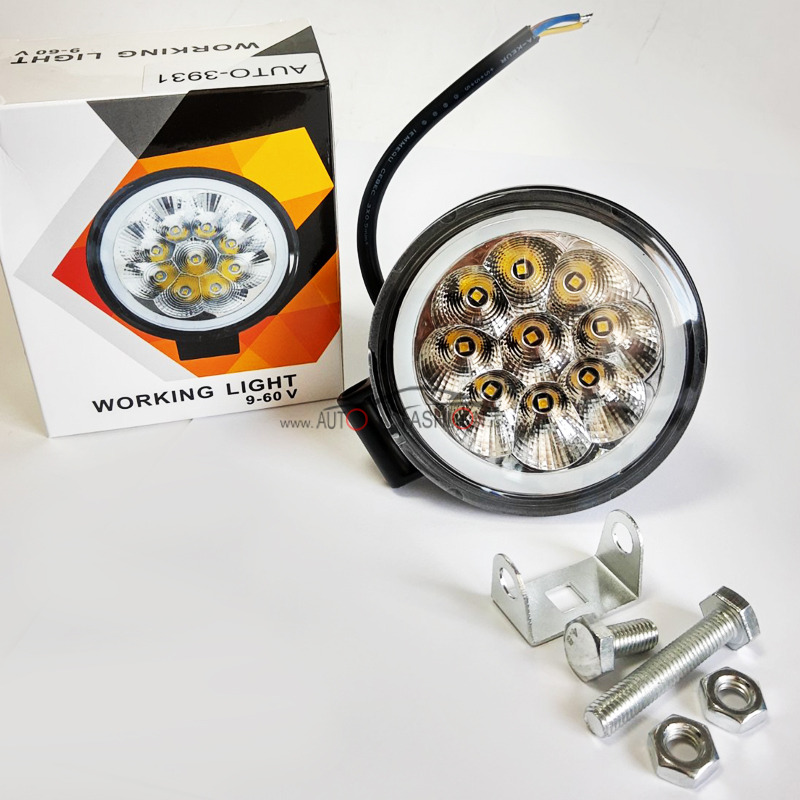 LED FAR Radni 27W 9-60V krug + Angel eye