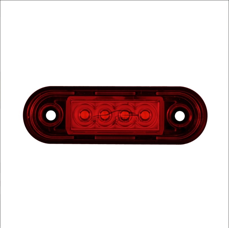 Gabarit Lampa LED dekorativna 4 LED 83mm CRVENA 12-24V