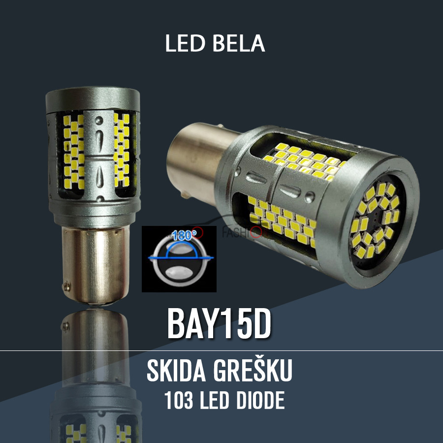 LED sijalica BAY15D CANBUS 103 smd KOMAD – BELA