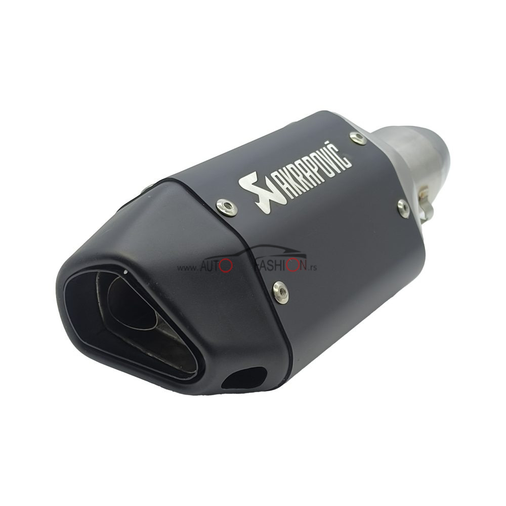 Auspuh za motor AKRAPOVIČ crni mat 25cm – replika