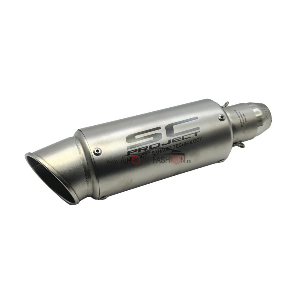 Auspuh za motor SC PROJECT silver mat 30cm – replika