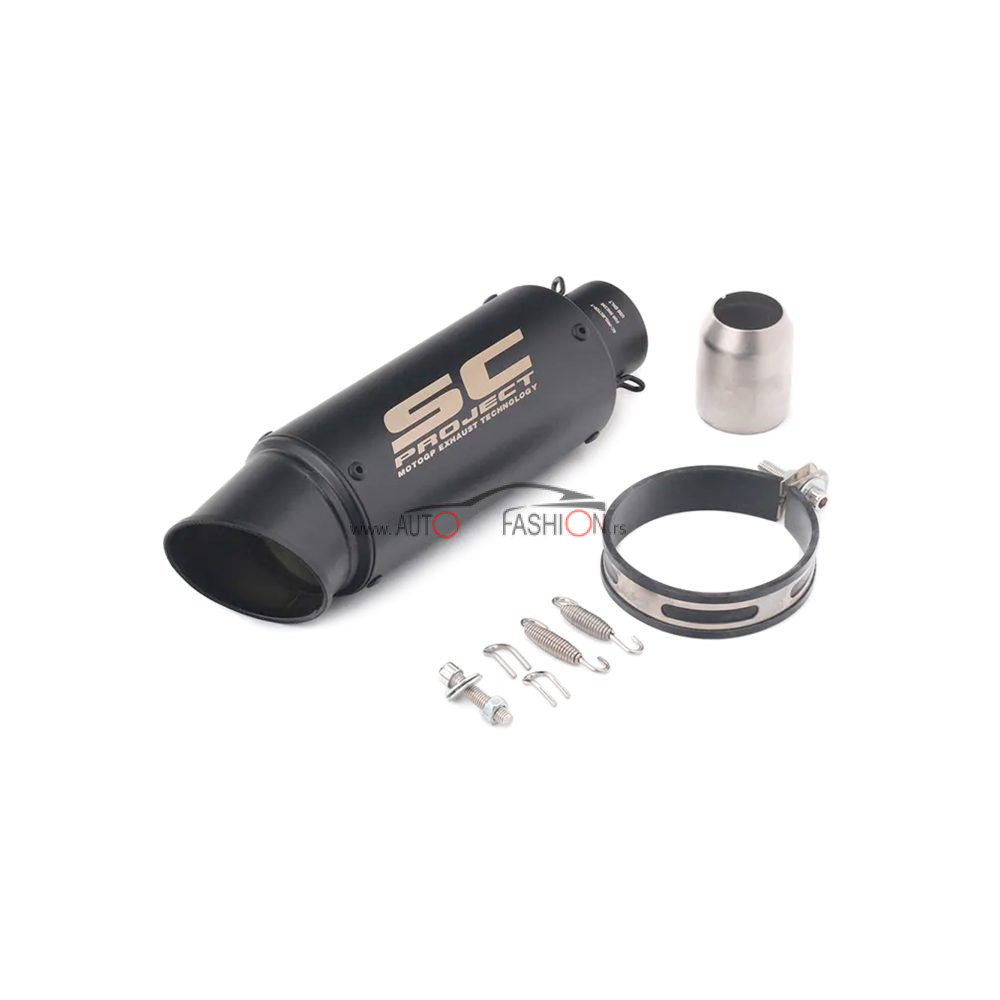 Auspuh za motor SC PROJECT KRAĆI crni mat 26cm – replika