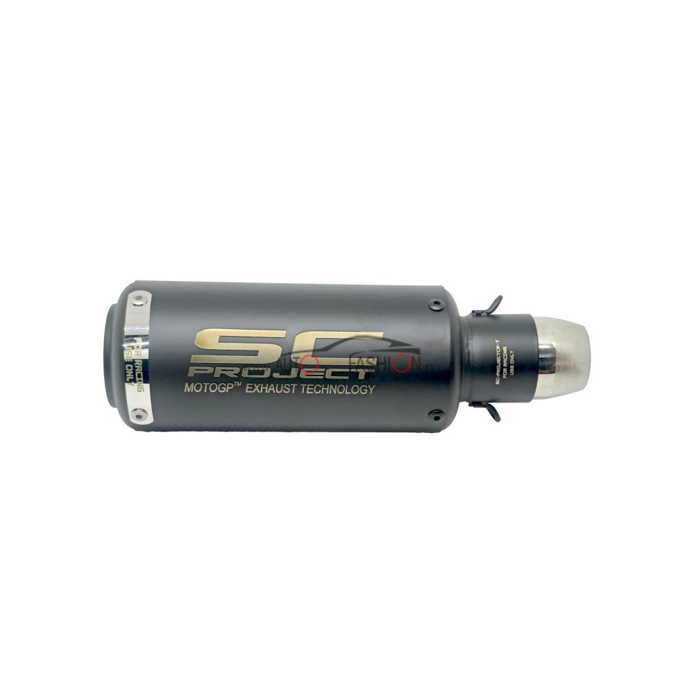 Auspuh za motor SC PROJECT crni mat 25cm ZASEČEN – replika