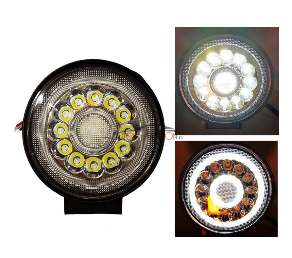 LED radni far DUGO I KRATKO 36-48W 12V-24V okrugli