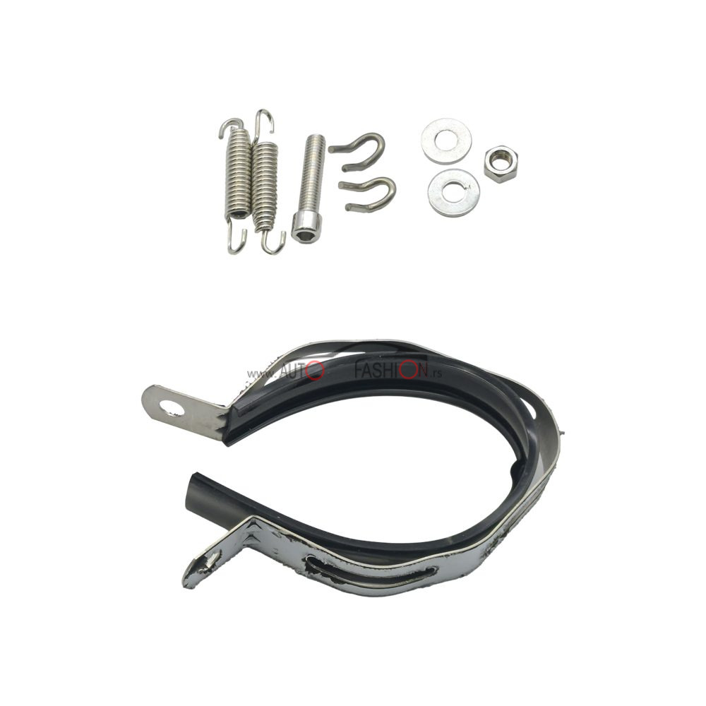 Auspuh za motor AKRAPOVIČ silver mat – karbon 25cm – replika