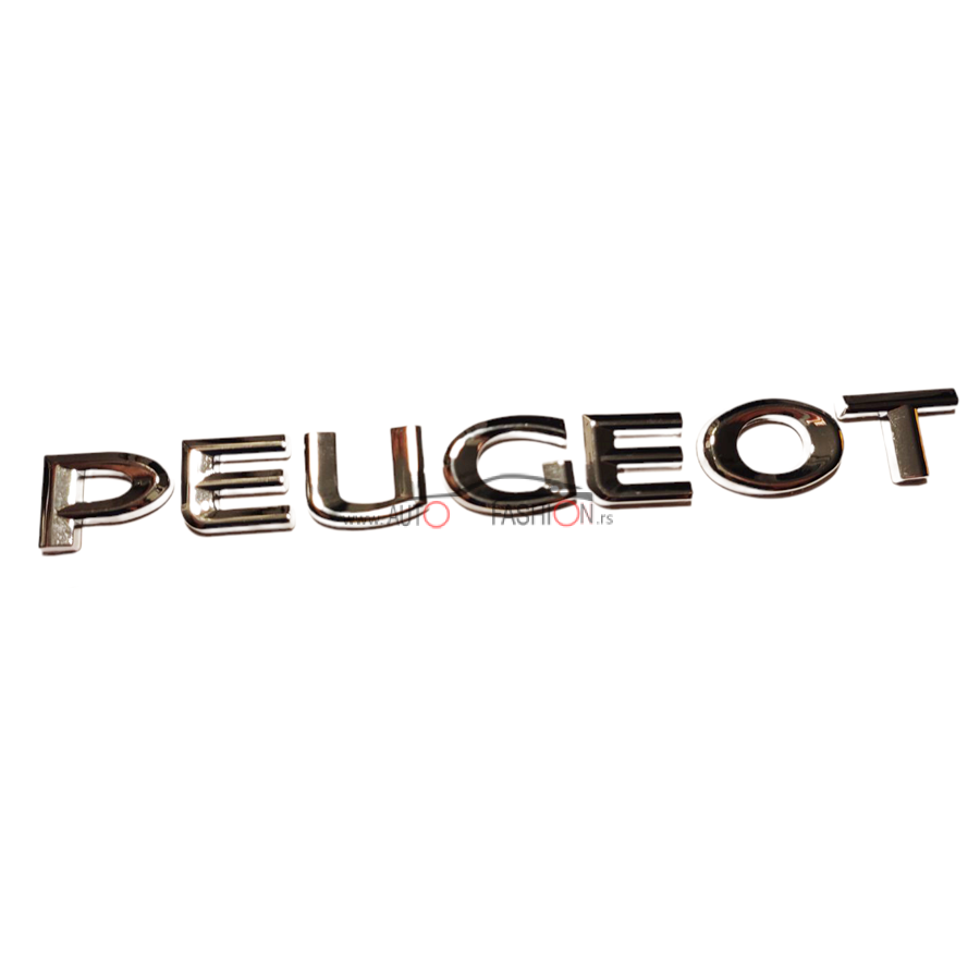 Natpis PEUGEOT silver srednji