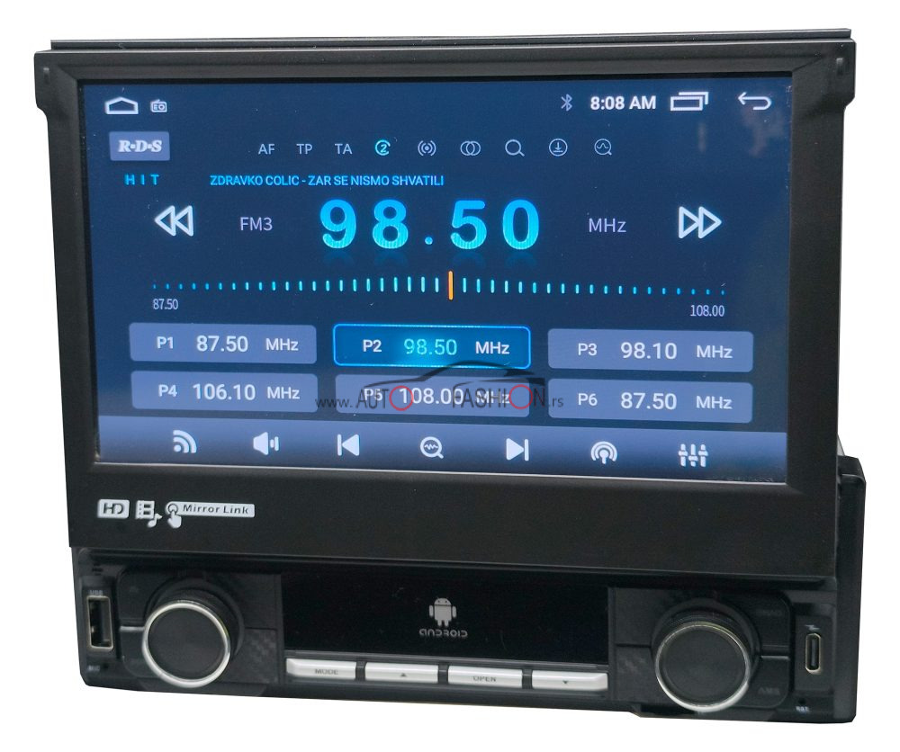 Radio 1 DIN na izvlačenje android LCD 7″